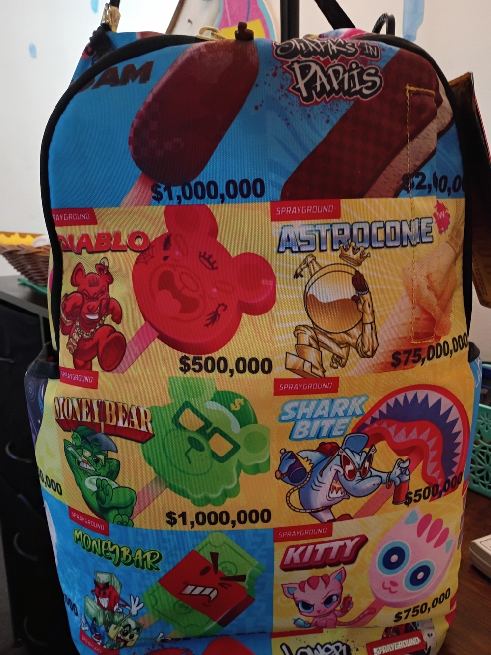 Sprayground Multi-Color Graphic Character Backpack - Picture 1 of 5